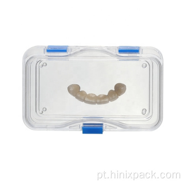 Logotipo personalizado HN-106 Dental Clear Hinged Membrane Box